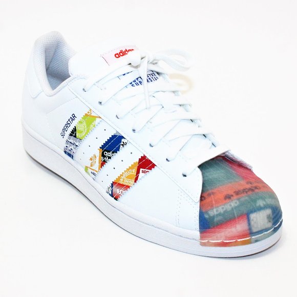 adidas | Shoes | Adidas Superstar White Colorful Classic Shell Toe Mens 8  Nwt Gx277 | Poshmark